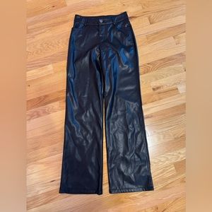 black leather pants from garage size XS